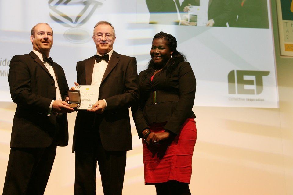 Mike Grimble receiving the IET Heaviside Medal