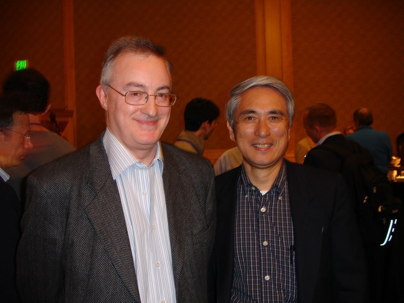 Mike Grimble with Dr. Chen-Fang Chang, GM Research